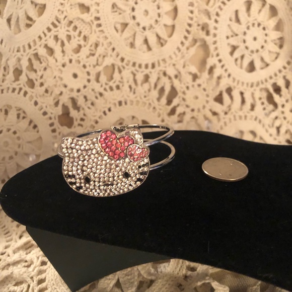 Crystal Adorned Hello Kitty Cuff Bracelet - Picture 7 of 10